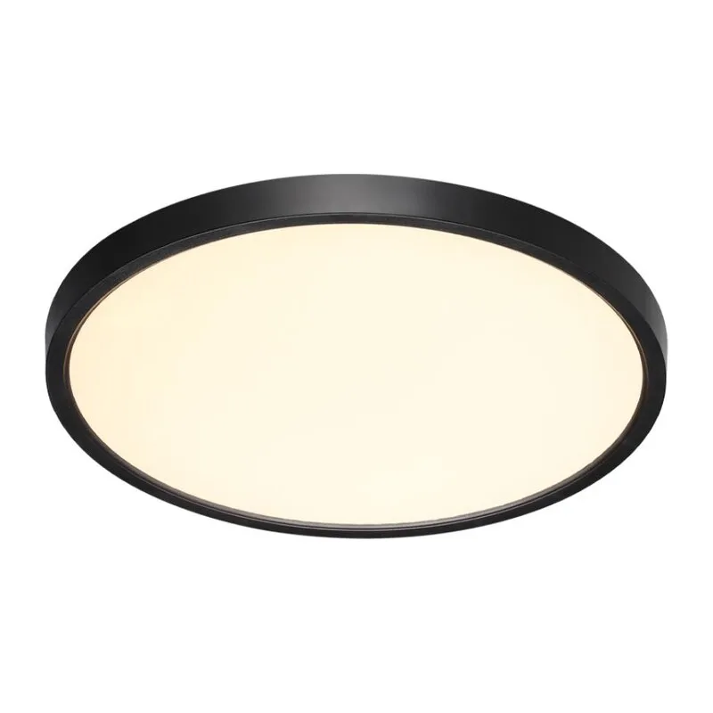 7660/24L MITRA LED SN 554 Светильник пластик/белый/черный LED 24Вт 3000/4000K D300 IP40 ALFA BLACK 5