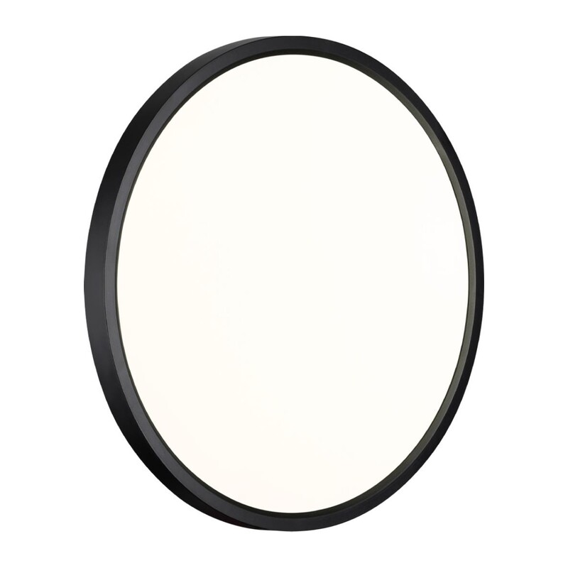 7660/32L MITRA LED SN 554 Светильник пластик/белый/черный LED 32Вт 3000/4000K D400 IP40 ALFA BLACK 3