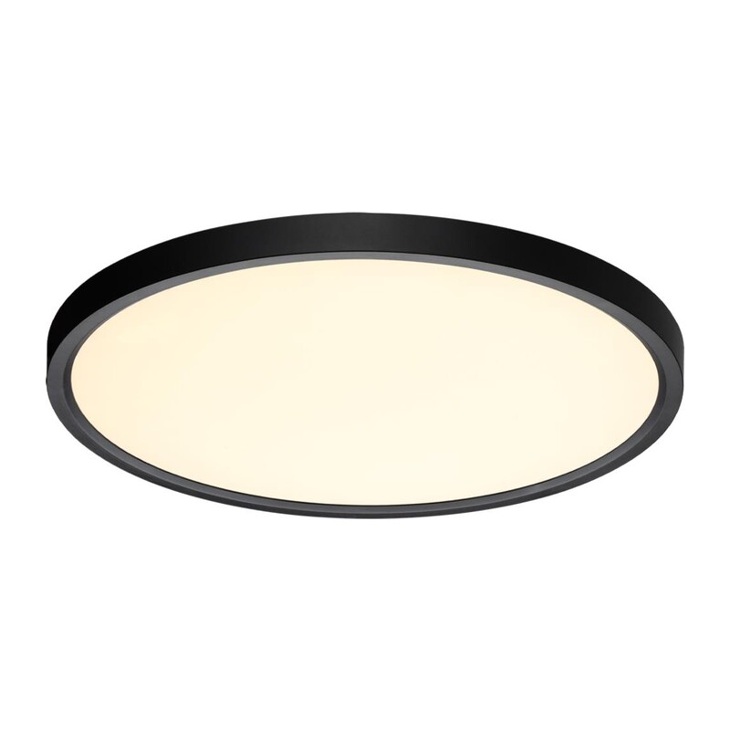 7660/32L MITRA LED SN 554 Светильник пластик/белый/черный LED 32Вт 3000/4000K D400 IP40 ALFA BLACK 7