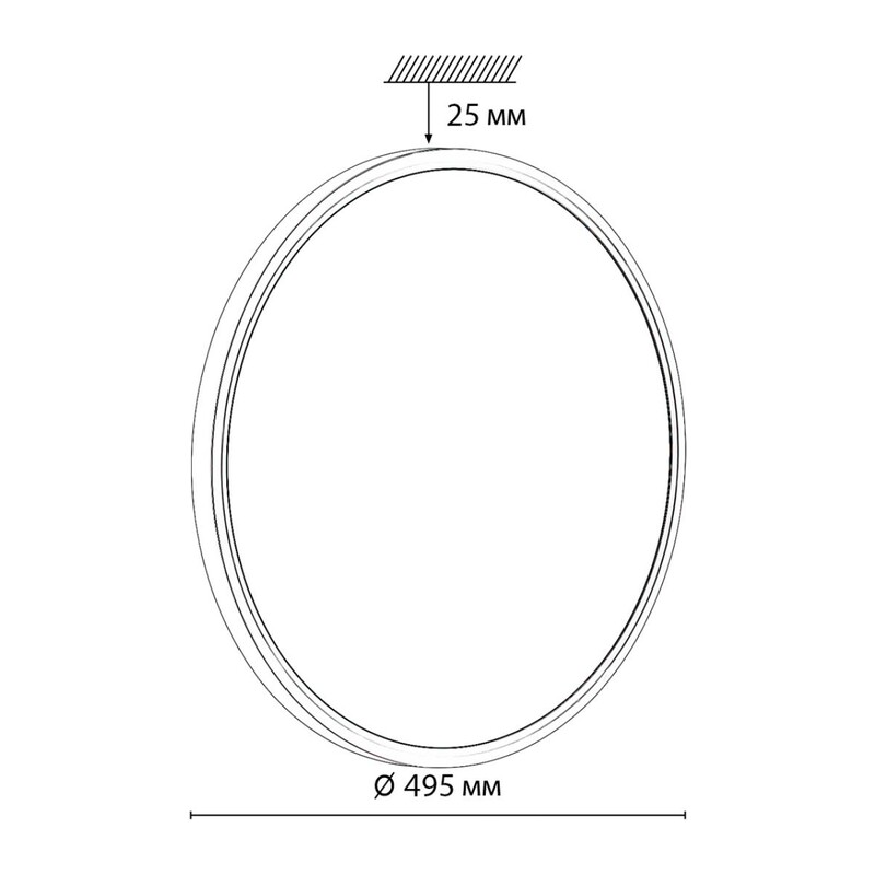 7660/40L MITRA LED SN 554 Светильник пластик/белый/черный LED 40Вт 3000/4000K D495 IP40 ALFA BLACK 2