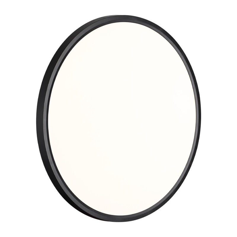7660/40L MITRA LED SN 554 Светильник пластик/белый/черный LED 40Вт 3000/4000K D495 IP40 ALFA BLACK 3