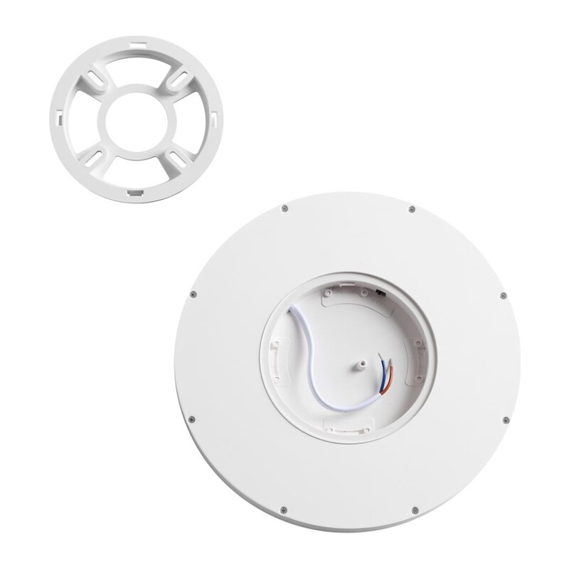 7661/18L MITRA LED SN 555 Светильник пластик/белый LED 18Вт 3000/4000K D230 IP40 OMEGA WHITE 8