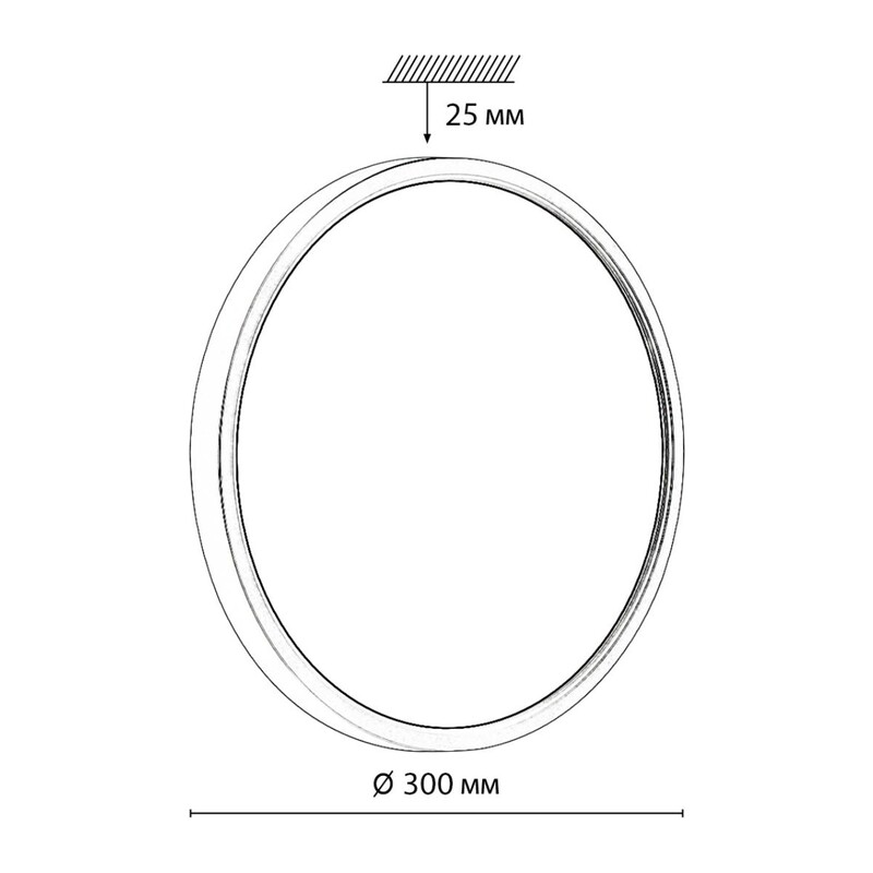 7661/24L MITRA LED SN 555 Светильник пластик/белый LED 24Вт 3000/4000K D300 IP40 OMEGA WHITE 2