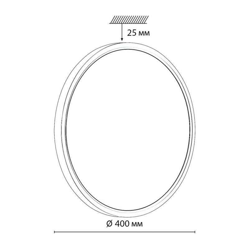 7661/32L MITRA LED SN 555 Светильник пластик/белый LED 32Вт 3000/4000K D400 IP40 OMEGA WHITE 2