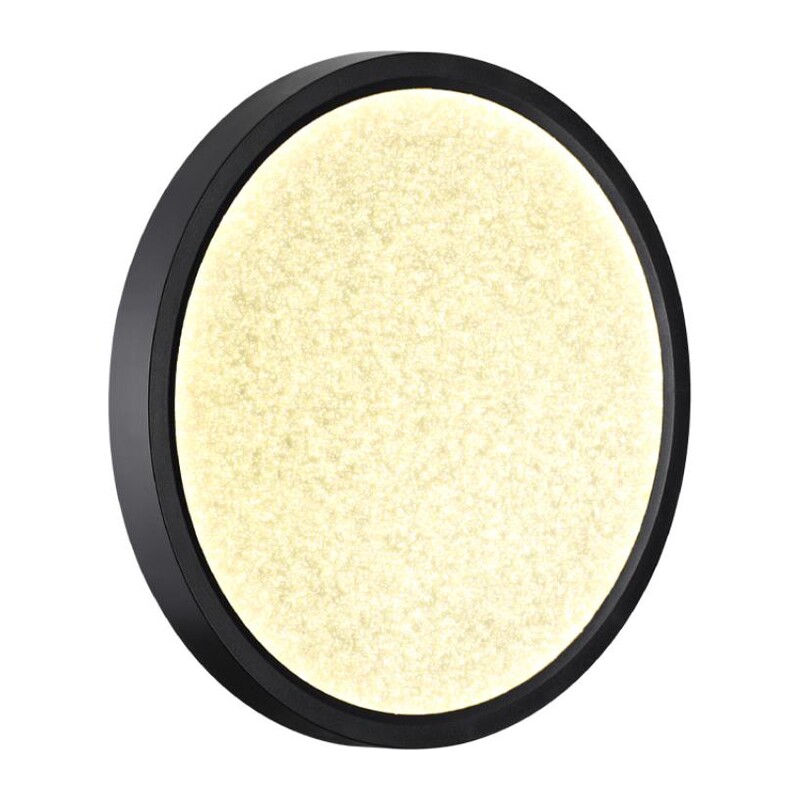 7662/18L MITRA LED SN 555 Светильник пластик/белый/черный LED 18Вт 3000/4000K D230 IP40 OMEGA BLACK 6