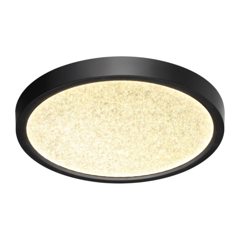 7662/18L MITRA LED SN 555 Светильник пластик/белый/черный LED 18Вт 3000/4000K D230 IP40 OMEGA BLACK 7