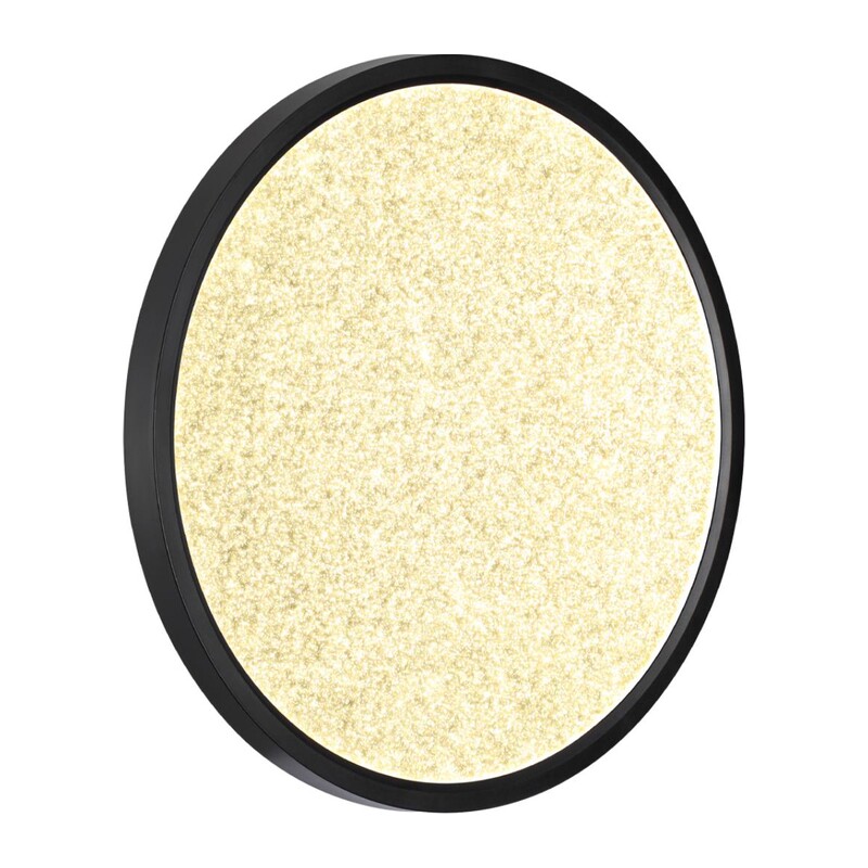 7662/32L MITRA LED SN 555 Светильник пластик/белый/черный LED 32Вт 3000/4000K D400 IP40 OMEGA BLACK 6