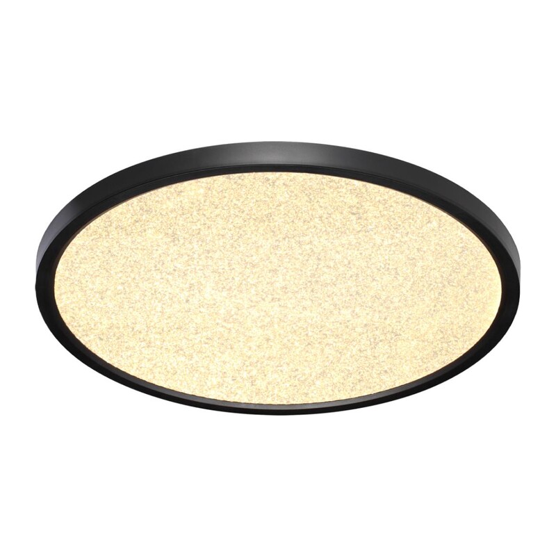 7662/32L MITRA LED SN 555 Светильник пластик/белый/черный LED 32Вт 3000/4000K D400 IP40 OMEGA BLACK 7