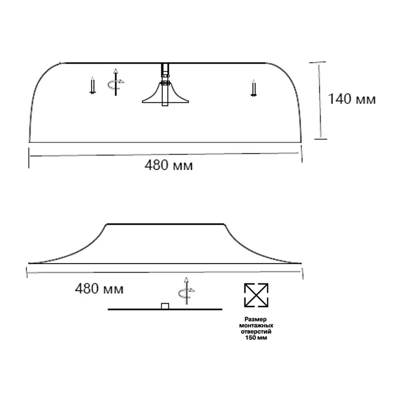 7689/65L AVRA LED SN 581 Светильник металл/акрил/белый/синий LED 65Вт 4000K D480 IP20 CONFY 6