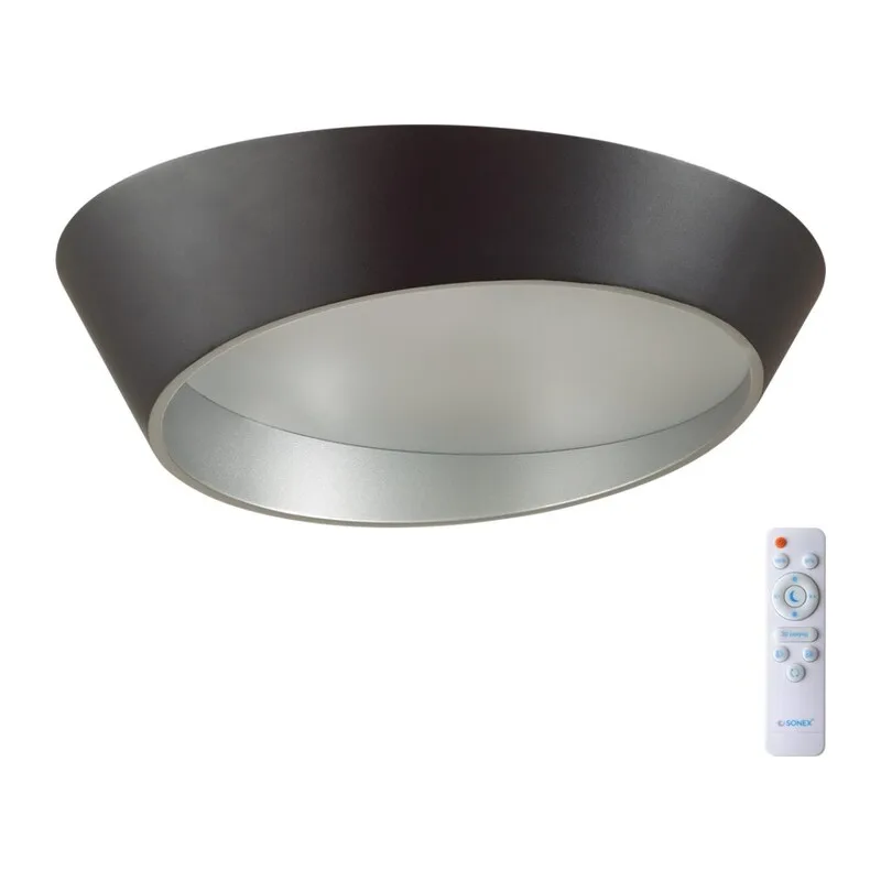 7694/60L AVRA LED SN 587 Светильник металл/акрил/белый/черный/серебристый LED 60Вт 3000-6000K D500 IP20 пульт ДУ APEX