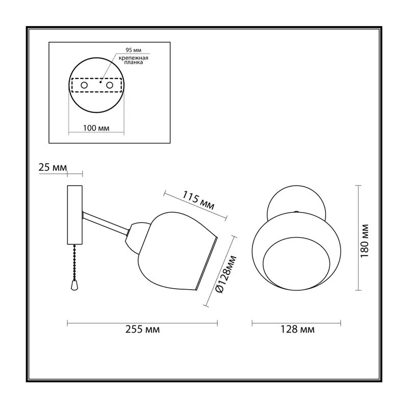 5650/1W COMFI LN23 000 белый, золотой Бра E27 1*60W 220V ODELL 3