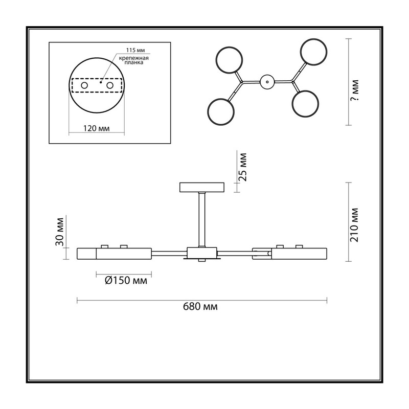 5652/72CL LEDIO LN26 347 белый, дерево Люстра потолочная LED 72W  3000/4000/6000К 220V BRAD 2
