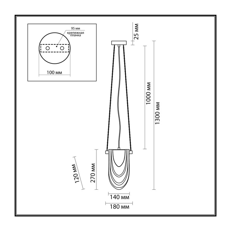 6515/1 NEOCLASSI LN23 000 латунь Подвес E14 1*40W 220V OCHRE
