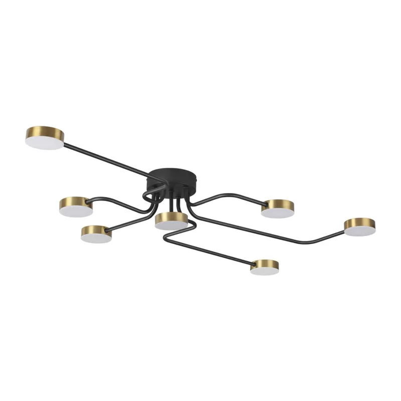 6532/99CL LEDIO LN23 000 чёрный, латунь Люстра потолочнаяс ПДУ LED 100W 3000-6000K 220V FLINT