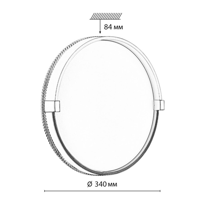 7646/CL PALE SN 189 Светильник пластик/белый/золотой LED 30Вт 4000К D340 IP43 OLIDI WHITE 2