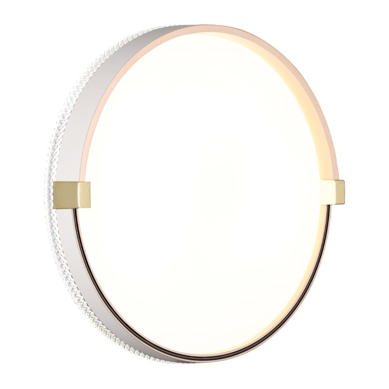 7646/CL PALE SN 189 Светильник пластик/белый/золотой LED 30Вт 4000К D340 IP43 OLIDI WHITE 3