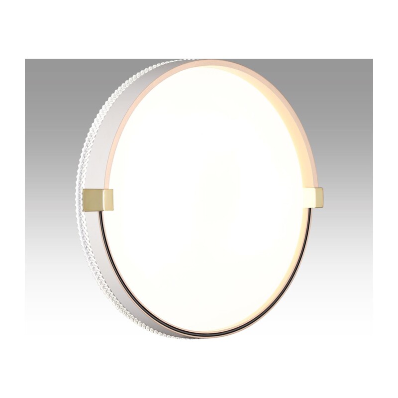 7646/CL PALE SN 189 Светильник пластик/белый/золотой LED 30Вт 4000К D340 IP43 OLIDI WHITE 4