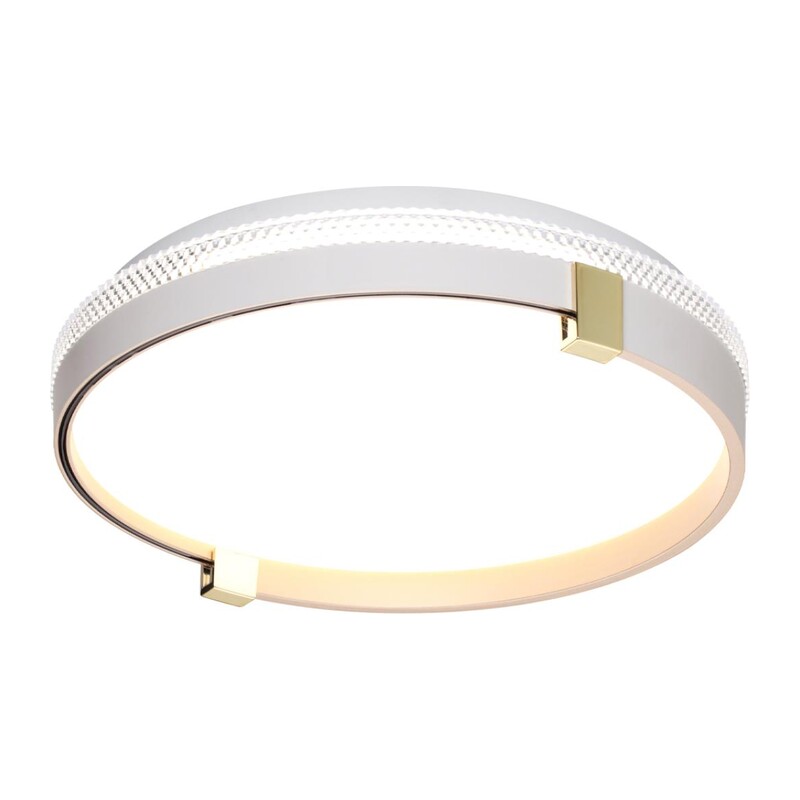 7646/CL PALE SN 189 Светильник пластик/белый/золотой LED 30Вт 4000К D340 IP43 OLIDI WHITE 5