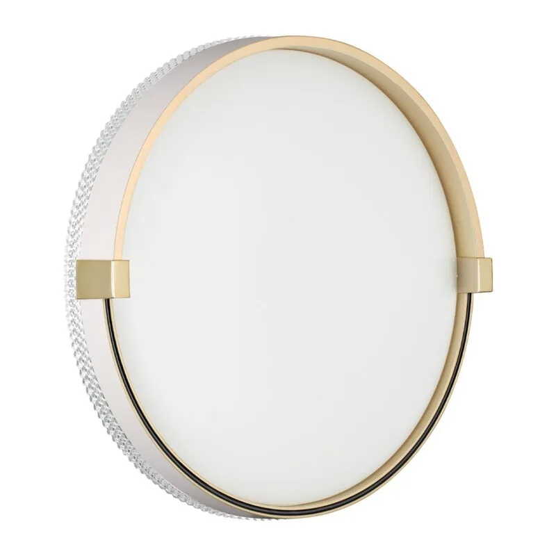 7646/CL PALE SN 189 Светильник пластик/белый/золотой LED 30Вт 4000К D340 IP43 OLIDI WHITE
