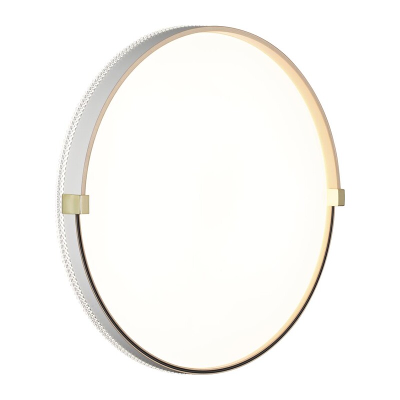 7646/DL PALE SN 189 Светильник пластик/белый/золотой LED 48Вт 4000К D390 IP43 OLIDI WHITE 3