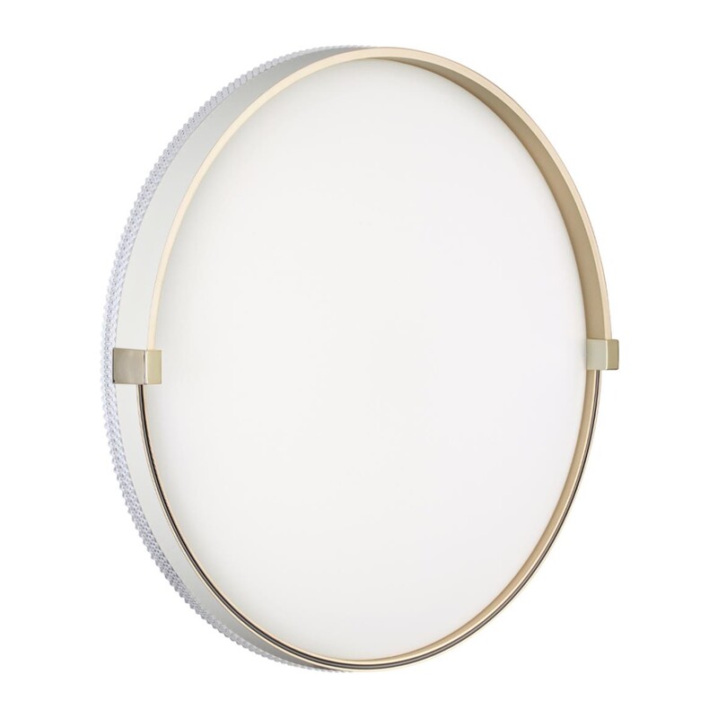 7646/DL PALE SN 189 Светильник пластик/белый/золотой LED 48Вт 4000К D390 IP43 OLIDI WHITE
