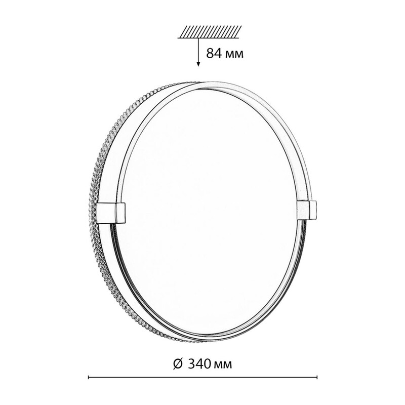 7647/CL PALE SN 189 Светильник пластик/белый/черный/золотой LED 30Вт 4000К D340 IP43 OLIDI BLACK 2