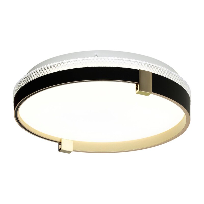 7647/CL PALE SN 189 Светильник пластик/белый/черный/золотой LED 30Вт 4000К D340 IP43 OLIDI BLACK 5