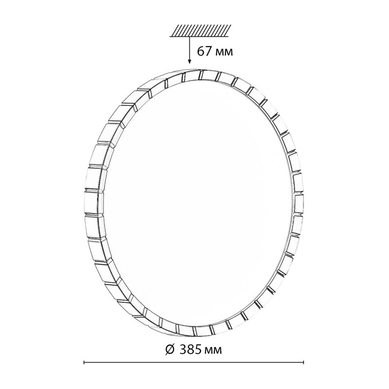 7648/DL PALE SN 142 Светильник пластик/белый/золотой LED 48Вт 4000К D385 IP43 ATABI GOLD 2