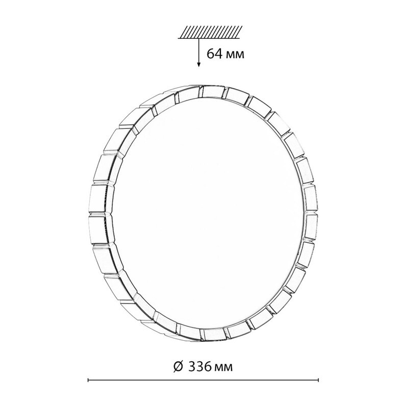 7649/CL PALE SN 142 Светильник пластик/белый/черный LED 30Вт 4000К D336 IP43 ATABI BLACK 2