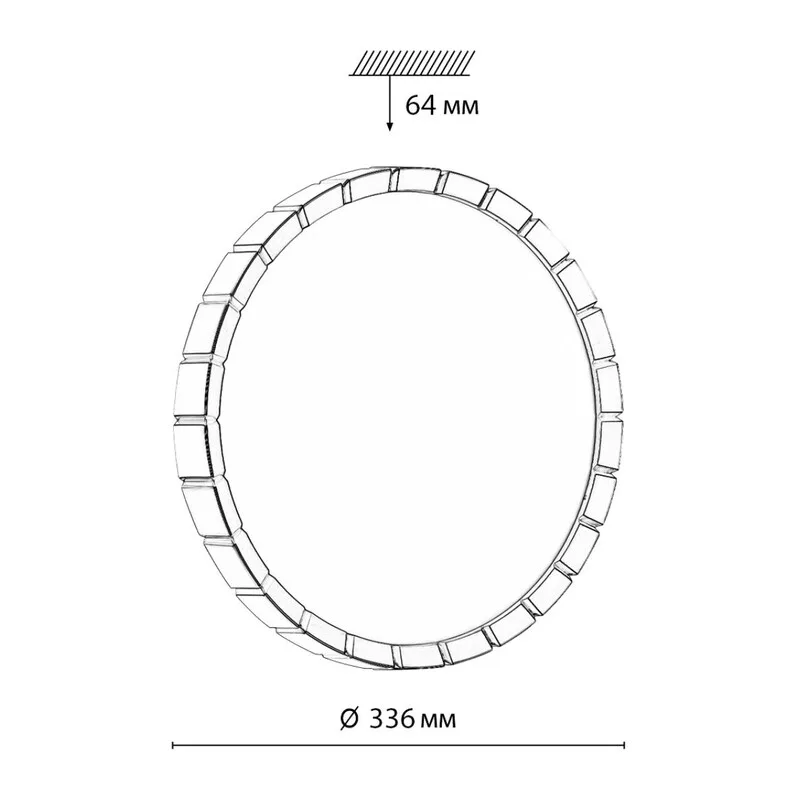 7649/CL PALE SN 142 Светильник пластик/белый/черный LED 30Вт 4000К D336 IP43 ATABI BLACK 5