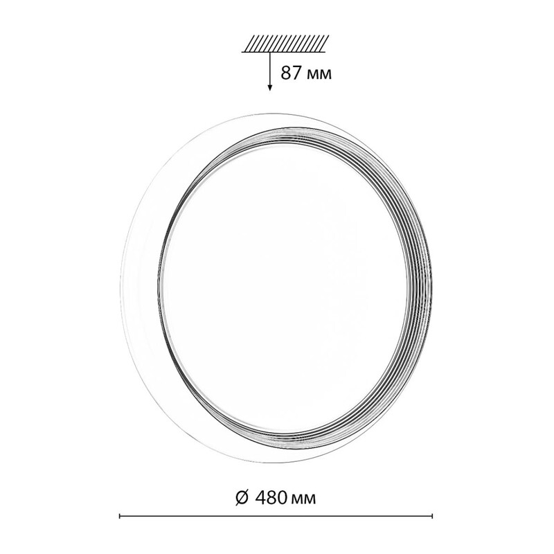 7650/EL PALE SN 141 Светильник пластик/золотой LED 70Вт 3000-6000К D480 IP43 пульт ДУ TOFIQ WHITE 2