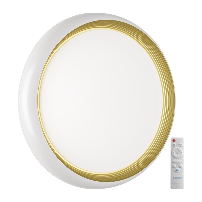 7650/EL PALE SN 141 Светильник пластик/золотой LED 70Вт 3000-6000К D480 IP43 пульт ДУ TOFIQ WHITE