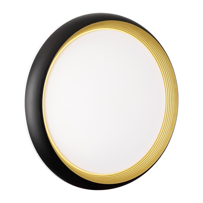 7651/DL PALE SN 141 Светильник пластик/черный/золотой LED 48Вт 4000К D380 IP43 TOFIQ BLACK