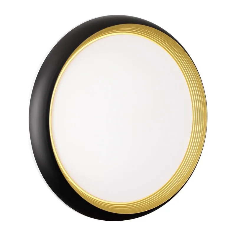 7651/DL PALE SN 141 Светильник пластик/черный/золотой LED 48Вт 4000К D380 IP43 TOFIQ BLACK