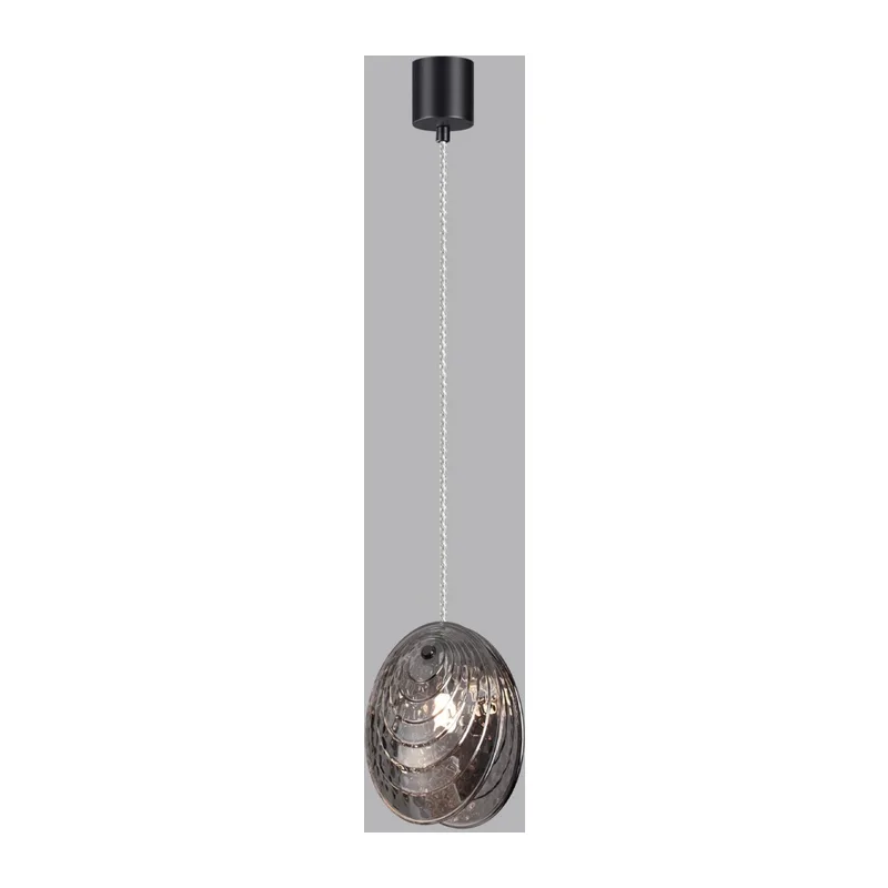 5038/1 MODERN ODL24 367 черный/дымчатый/металл/стекло Подвес G9 1*40W MUSSELS 2