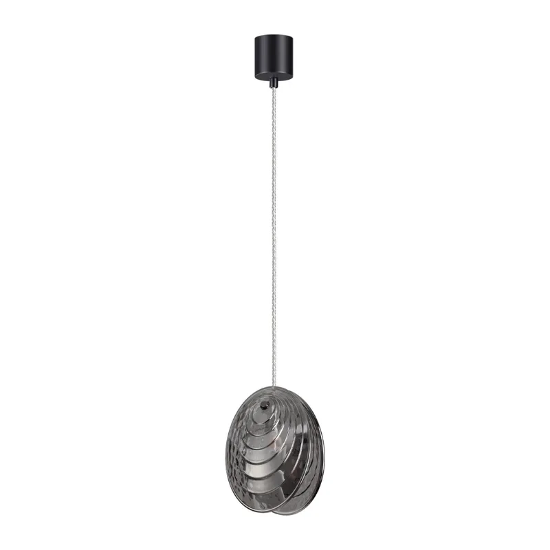 5038/1 MODERN ODL24 367 черный/дымчатый/металл/стекло Подвес G9 1*40W MUSSELS