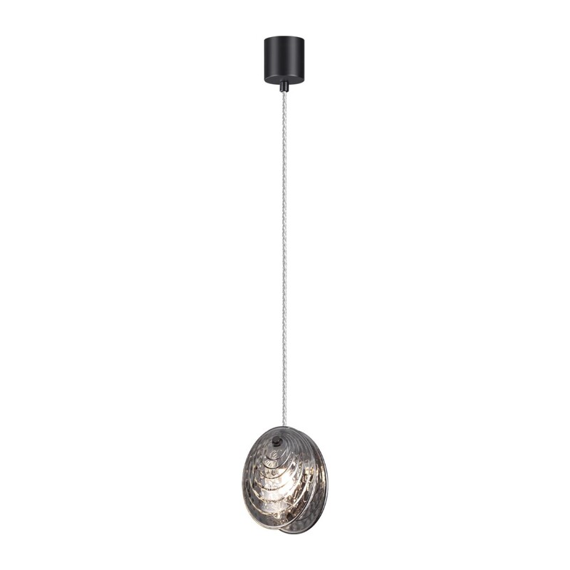 5038/1A MODERN ODL24 367 черный/дымчатый/металл/стекло Подвес G9 1*40W MUSSELS