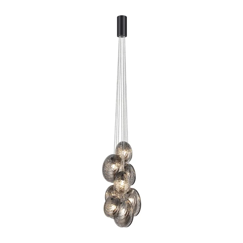 5038/8 MODERN ODL24 000 черный/дымчатый/металл/стекло Люстра G9 8*40W MUSSELS