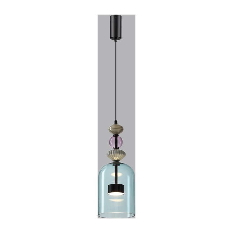 5046/12L L-VISION ODL24 369 черный/голубой/металл/стекло/керамика Подвес LED 12W 4000К 1400Лм PALLETA 3
