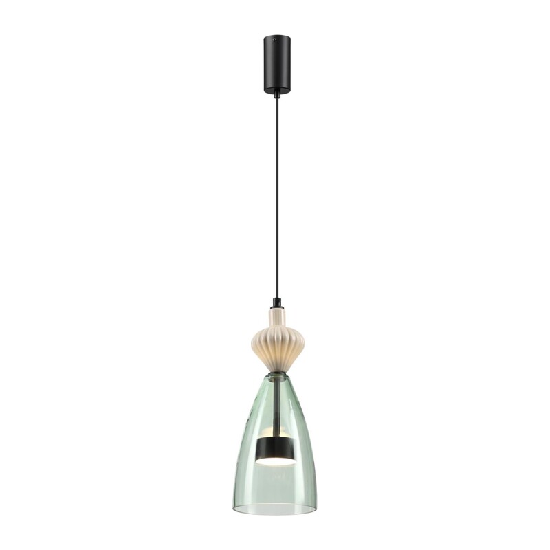 5046/12LC L-VISION ODL24 369 черный/зеленый/металл/стекло/керамика Подвес LED 12W 4000К 1400Лм PALLETA