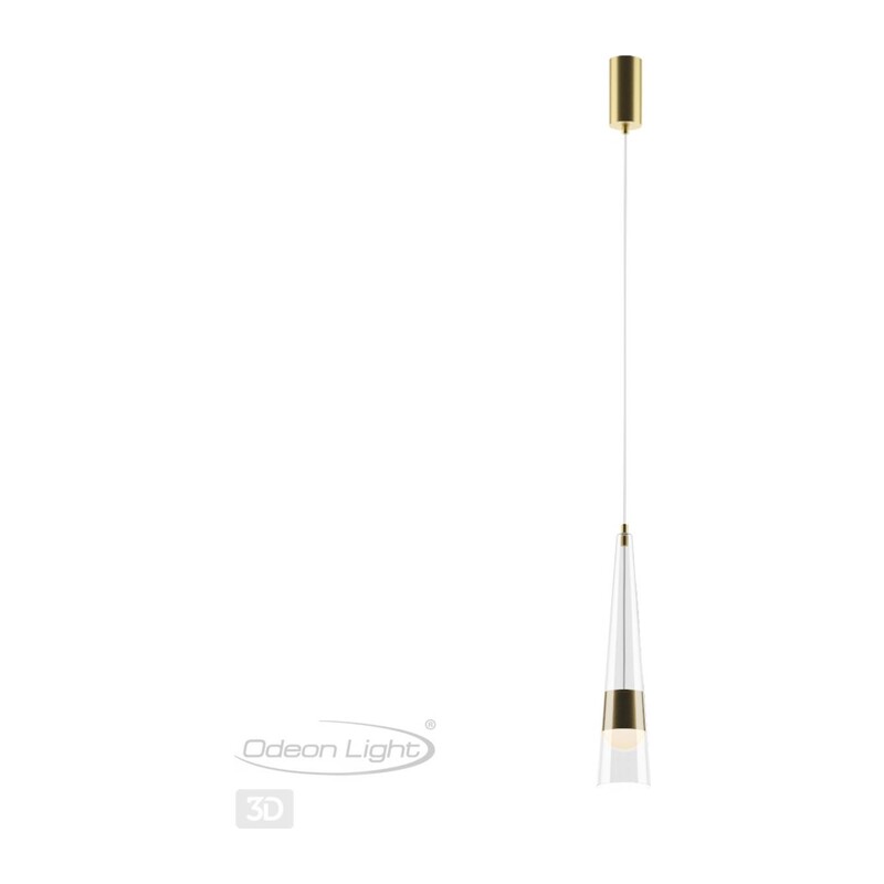 5043/12L L-VISION ODL24 000 глянц.золото/прозрачный/металл/стекло Подвес LED 12W 3000K 1334Лм LUMP 2