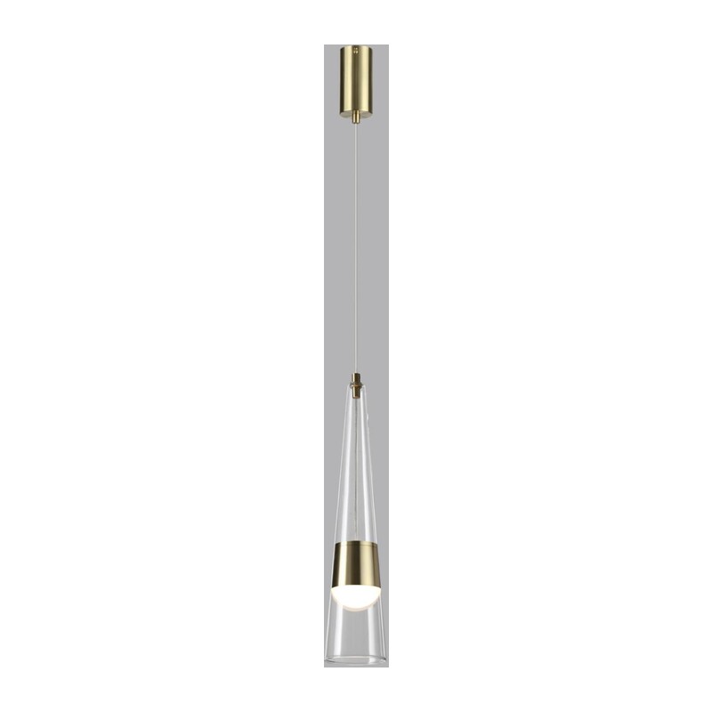 5043/12L L-VISION ODL24 000 глянц.золото/прозрачный/металл/стекло Подвес LED 12W 3000K 1334Лм LUMP 4