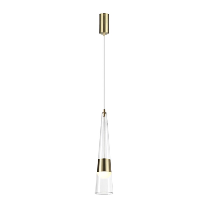 5043/12L L-VISION ODL24 000 глянц.золото/прозрачный/металл/стекло Подвес LED 12W 3000K 1334Лм LUMP