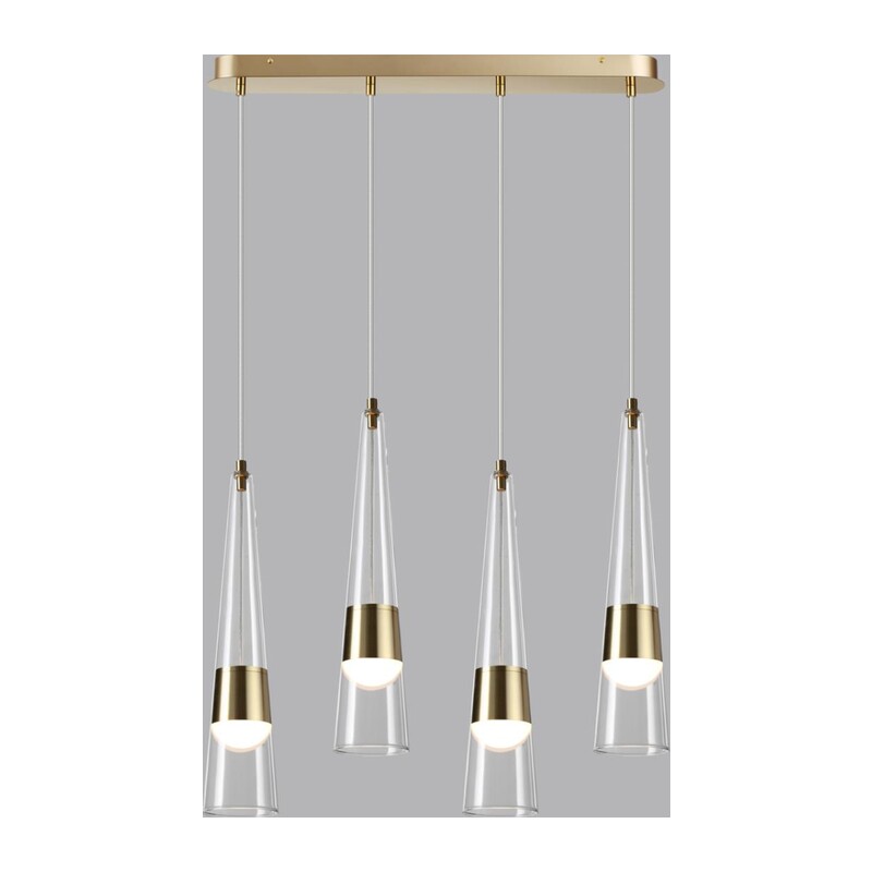5043/42L L-VISION ODL24 000 глянц.золото/прозрачный/металл/стекло Люстра LED 42W 3000K 4167Лм LUMP 3