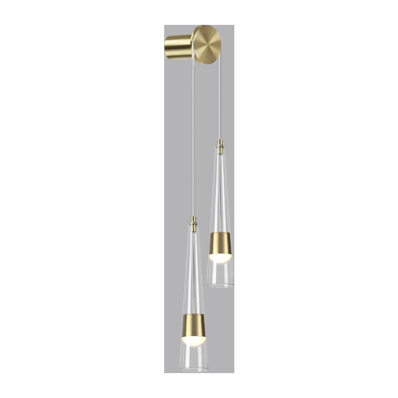 5043/24WL L-VISION ODL24 000 глянц.золото/прозрачный/металл/стекло Бра LED 24W 3000K 2536Лм LUMP 4
