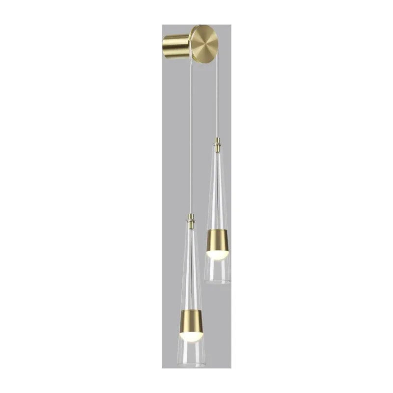 5043/24WL L-VISION ODL24 000 глянц.золото/прозрачный/металл/стекло Бра LED 24W 3000K 2536Лм LUMP 2