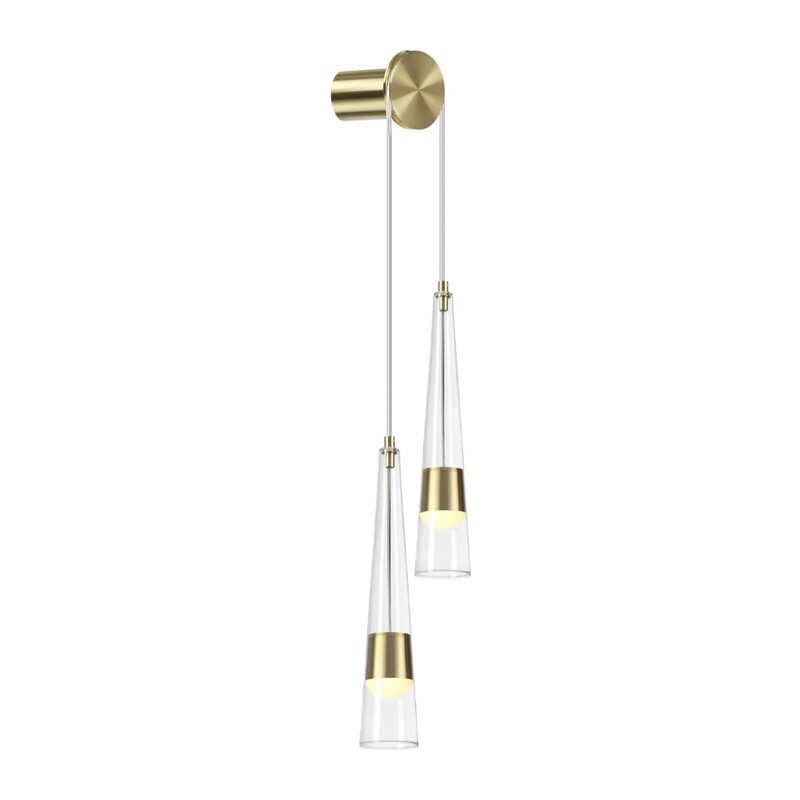 5043/24WL L-VISION ODL24 000 глянц.золото/прозрачный/металл/стекло Бра LED 24W 3000K 2536Лм LUMP