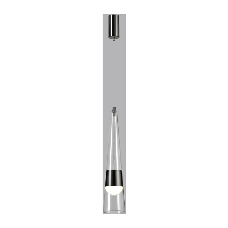 5044/12L L-VISION ODL24 000 глянц.темн.хром/прозрачный/металл/стекло Подвес LED 12W 3000K 1334Лм LUMP 4