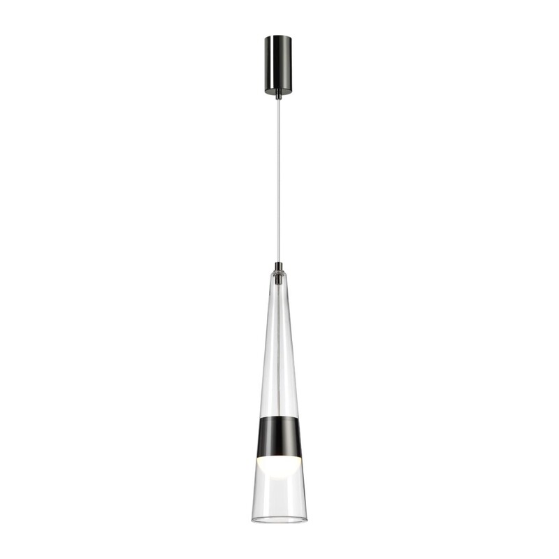 5044/12L L-VISION ODL24 000 глянц.темн.хром/прозрачный/металл/стекло Подвес LED 12W 3000K 1334Лм LUMP