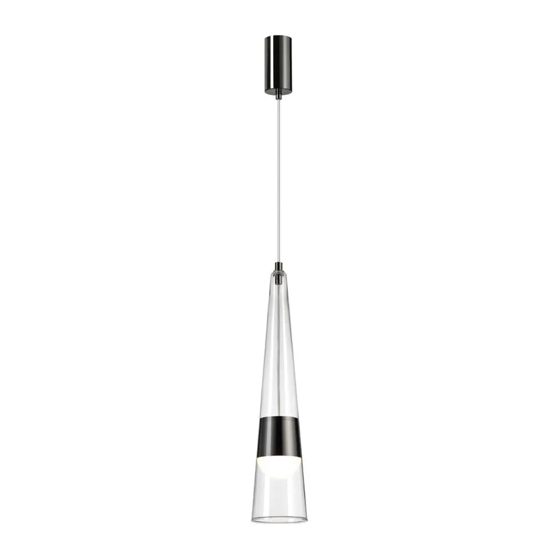 5044/12L L-VISION ODL24 000 глянц.темн.хром/прозрачный/металл/стекло Подвес LED 12W 3000K 1334Лм LUMP